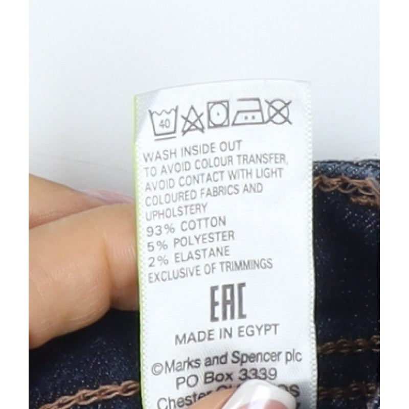 Marks & Spencer Women’s Blue Skinny Slim Jeans UK 10 Regular Stretch