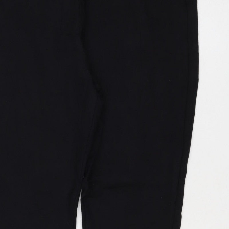 Marks and Spencer Women Black Size 18 Regular Straight Trousers