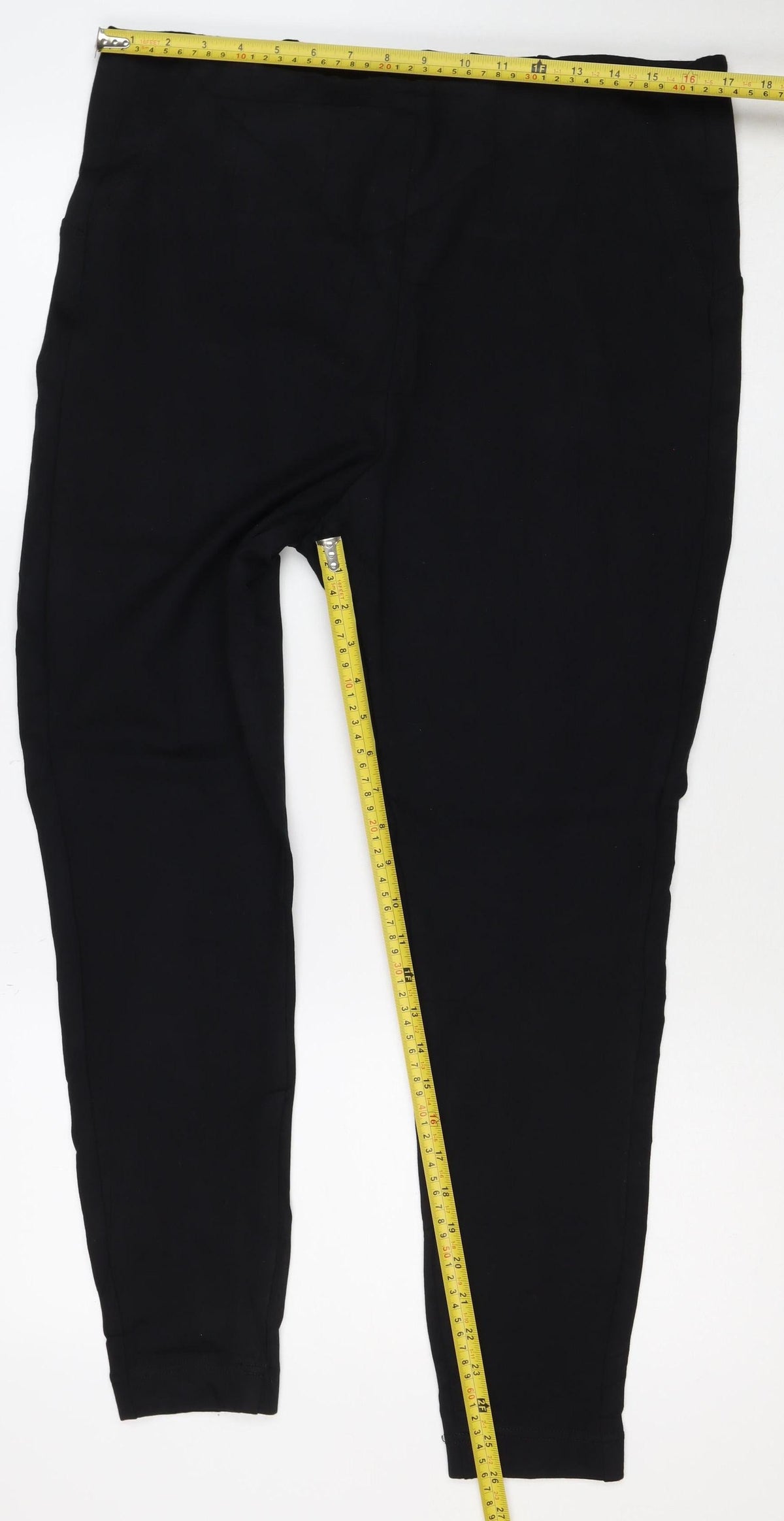 Marks and Spencer Women Black Size 18 Regular Straight Trousers