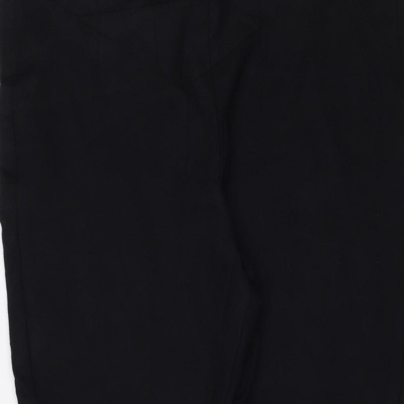 Marks and Spencer Women Black Size 18 Regular Straight Trousers