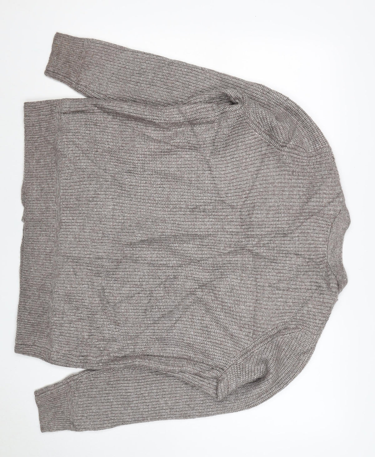Marks and Spencer Women Beige M Alpaca Blend Open Knit Cardigan