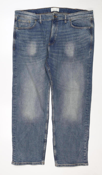 Marks and Spencer Men’s Blue Straight Fit Jeans W34 L29 Stretch Denim