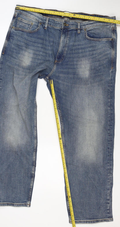 Marks and Spencer Men’s Blue Straight Fit Jeans W34 L29 Stretch Denim