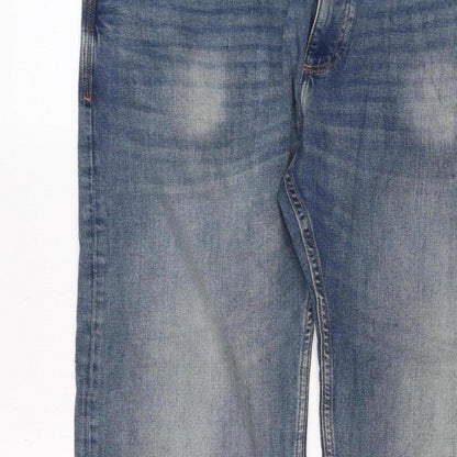 Marks and Spencer Men’s Blue Straight Fit Jeans W34 L29 Stretch Denim