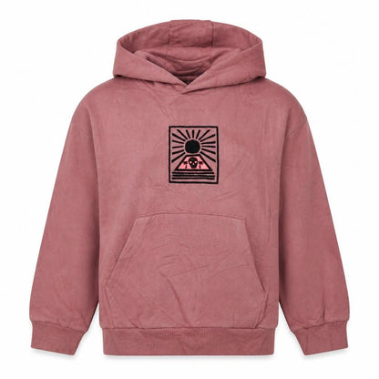 M&S Girls Pink 7-8 Years Pullover Hoodie Graphic Print Pocket