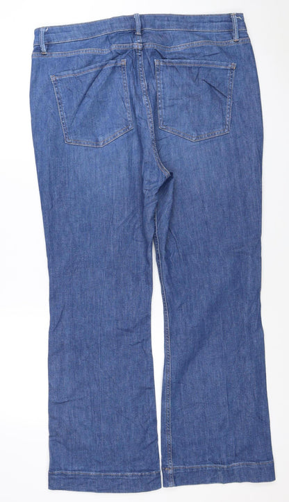 Marks and Spencer Women’s Blue Flare Jeans Size 18 Short