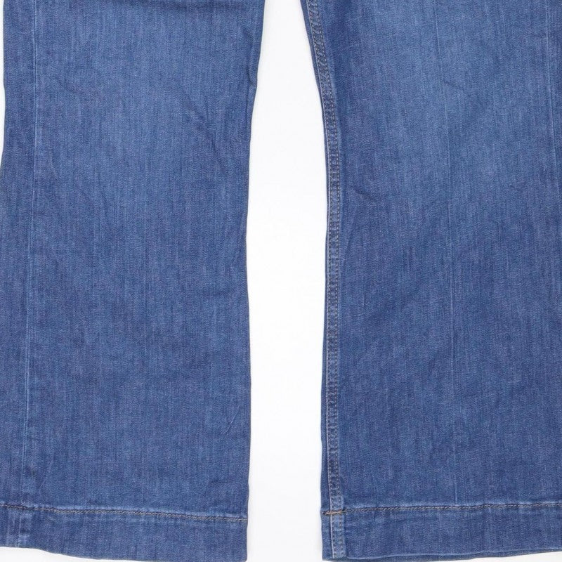 Marks and Spencer Women’s Blue Flare Jeans Size 18 Short