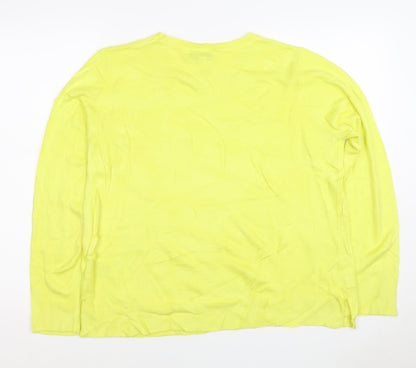 Marks and Spencer Women Yellow Size 16 Crew Neck Lightweight Jumper