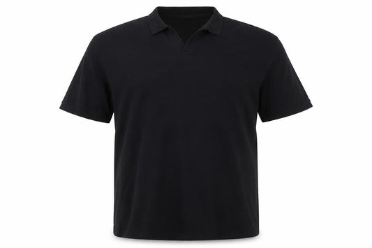 Front view of Autograph Men’s Black XL Pure Cotton Short Sleeve Polo Shirt