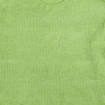 Marks and Spencer Women Green M Crew Neck Chunky Knit Jumper