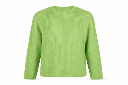Marks and Spencer Women Green M Crew Neck Chunky Knit Jumper