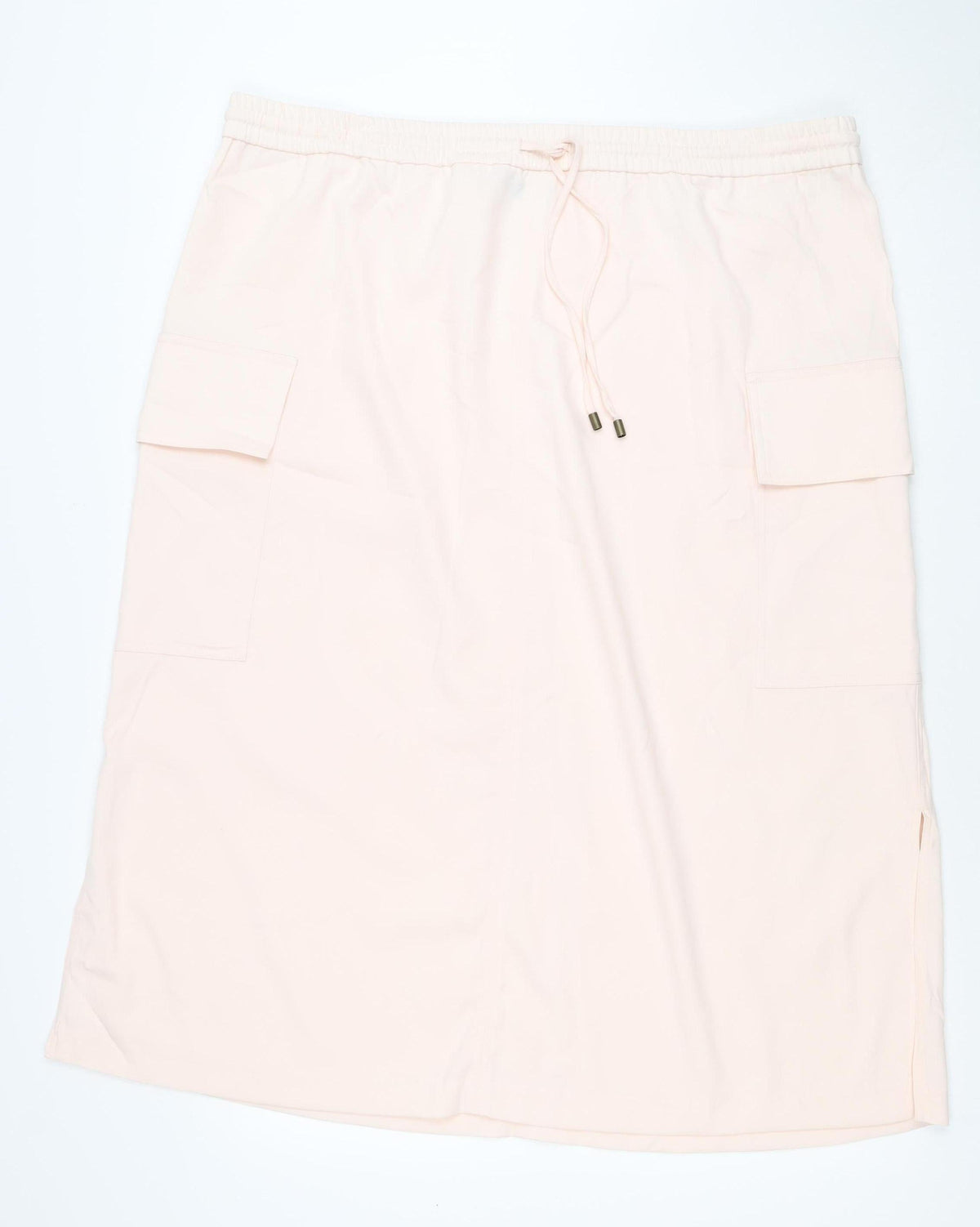 M&S Women Pink UK 22 Plus Cargo Long Drawstring Skirt
