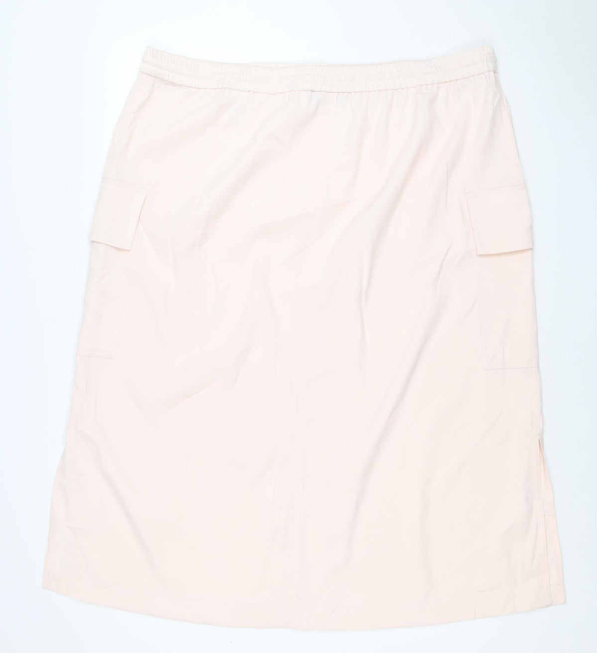 M&S Women Pink UK 22 Plus Cargo Long Drawstring Skirt