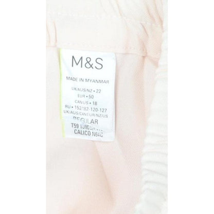 M&S Women Pink UK 22 Plus Cargo Long Drawstring Skirt