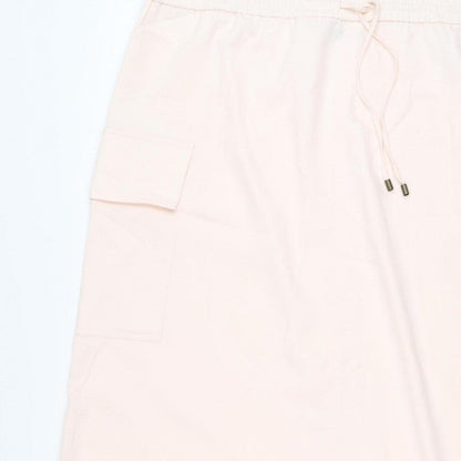 M&S Women Pink UK 22 Plus Cargo Long Drawstring Skirt