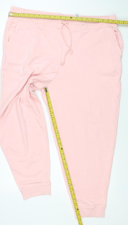 Marks & Spencer Women Pink Size 22 Regular Jogger Sweatpants Drawstring