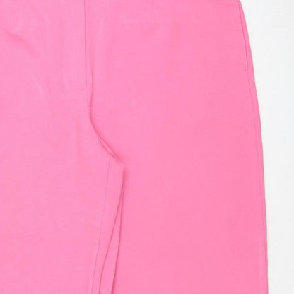 Marks & Spencer Women Pink Size 20 Wide Leg Tailored Trousers