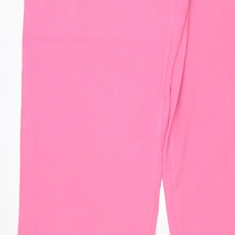 Marks & Spencer Women Pink Size 20 Wide Leg Tailored Trousers