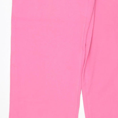 Marks & Spencer Women Pink Size 20 Wide Leg Tailored Trousers