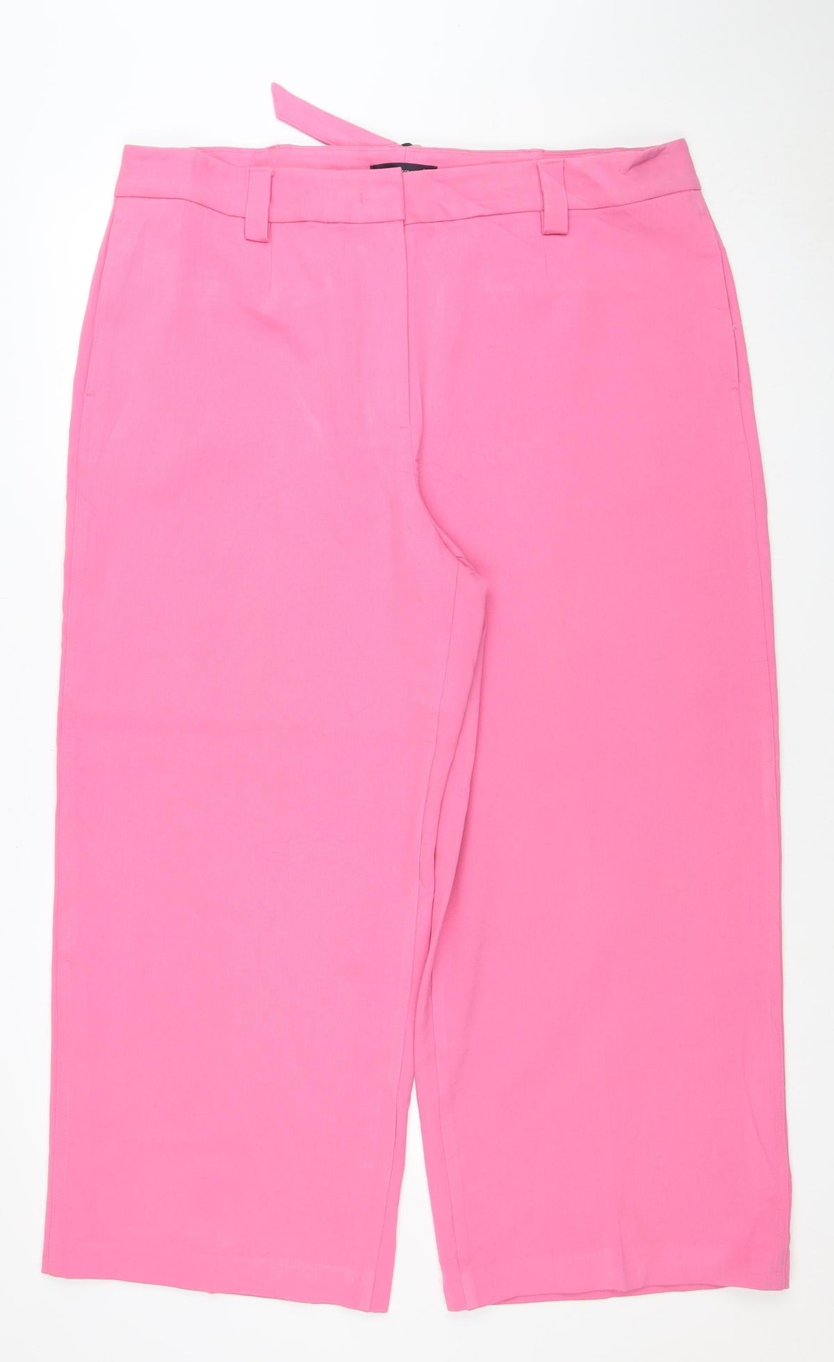 Marks & Spencer Women Pink Size 20 Wide Leg Tailored Trousers