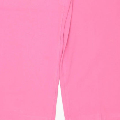Marks & Spencer Women Pink Size 20 Wide Leg Tailored Trousers