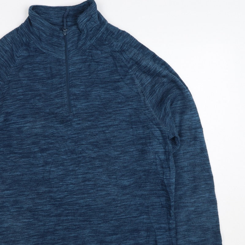 Mountain Warehouse Men's Blue S Pullover 1/4 Zip Fleece Sweatshirt