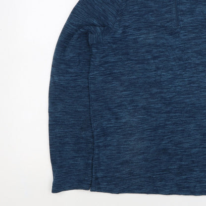 Mountain Warehouse Men's Blue S Pullover 1/4 Zip Fleece Sweatshirt