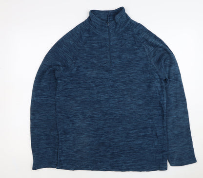 Mountain Warehouse Men's Blue S Pullover 1/4 Zip Fleece Sweatshirt