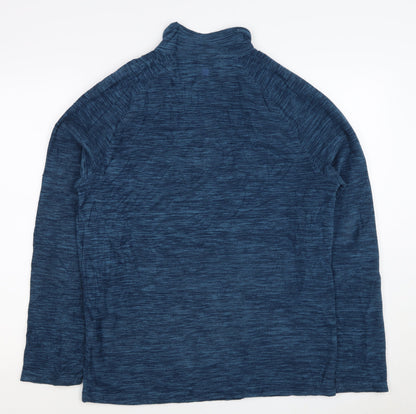 Mountain Warehouse Men's Blue S Pullover 1/4 Zip Fleece Sweatshirt