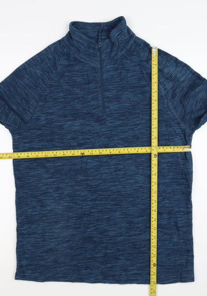 Mountain Warehouse Men's Blue S Pullover 1/4 Zip Fleece Sweatshirt