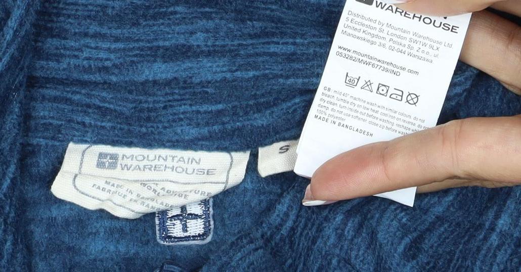Mountain Warehouse Men's Blue S Pullover 1/4 Zip Fleece Sweatshirt