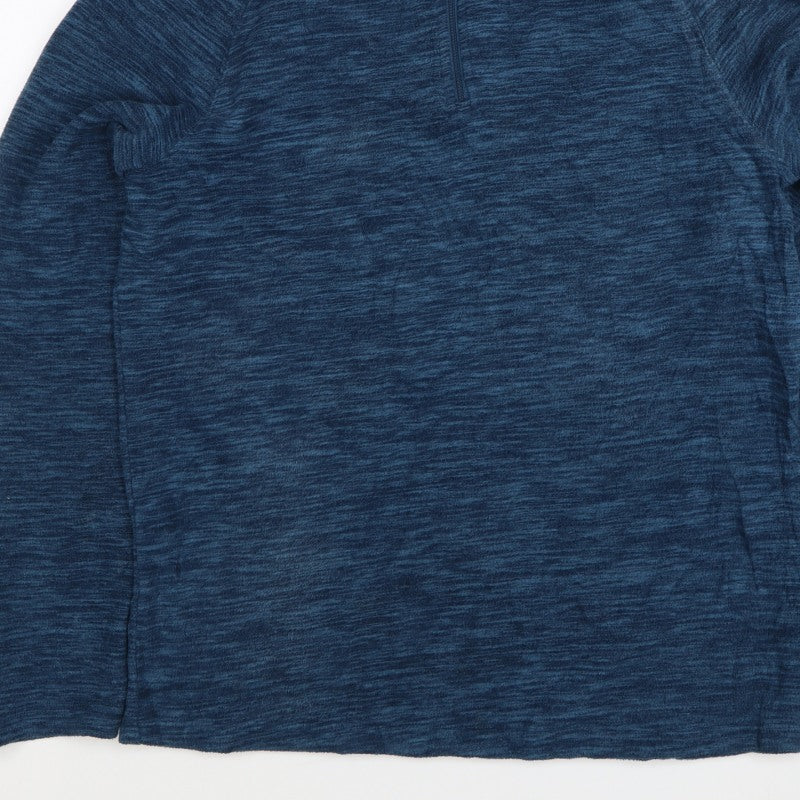 Mountain Warehouse Men's Blue S Pullover 1/4 Zip Fleece Sweatshirt