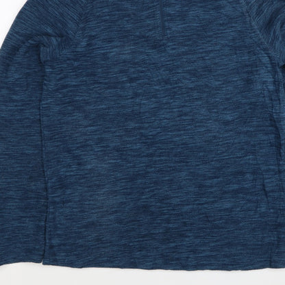 Mountain Warehouse Men's Blue S Pullover 1/4 Zip Fleece Sweatshirt
