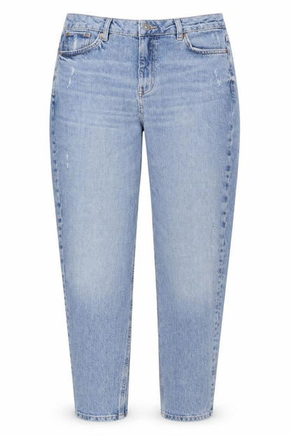 Marks & Spencer Women's Blue UK 14 Regular Mom High Rise Jeans
