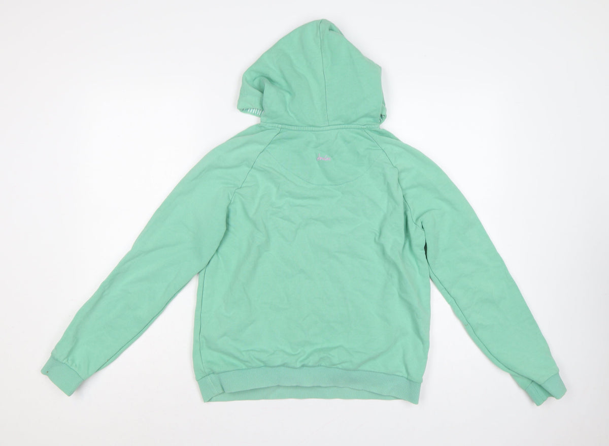 Joules Women Green UK 10 Pullover Hoodie Hooded Pockets