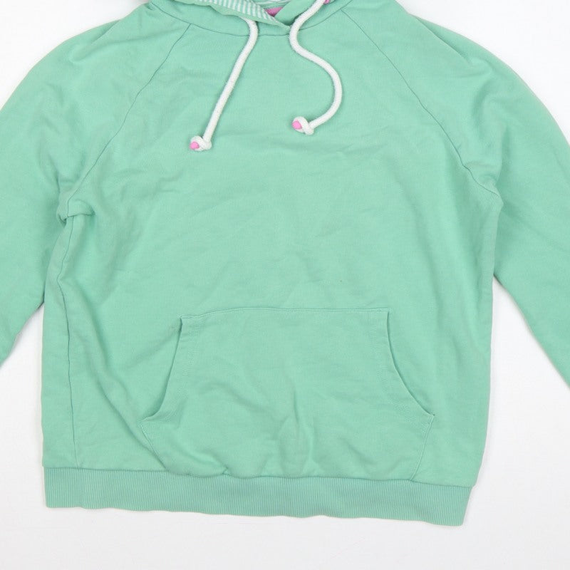 Joules Women Green UK 10 Pullover Hoodie Hooded Pockets