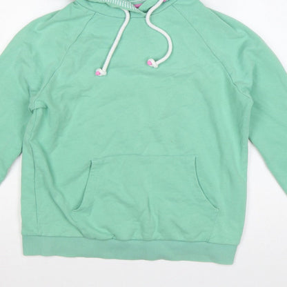 Joules Women Green UK 10 Pullover Hoodie Hooded Pockets