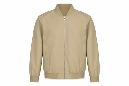 Marks and Spencer Men Beige Small Bomber Jacket Full Zip Lined