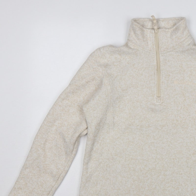 Mountain Warehouse Women Beige UK 14 Half Zip Fleece Sweatshirt
