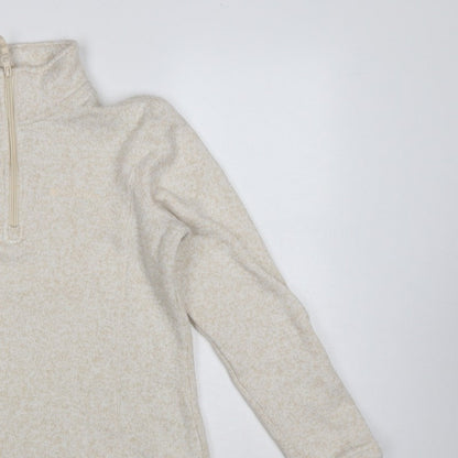 Mountain Warehouse Women Beige UK 14 Half Zip Fleece Sweatshirt