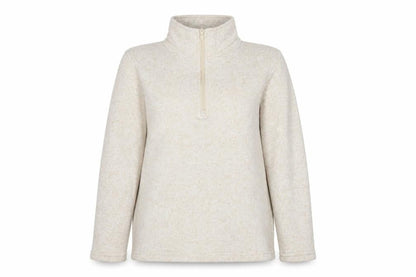 Mountain Warehouse Women Beige UK 14 Half Zip Fleece Sweatshirt