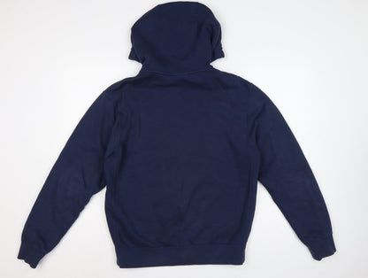 Nike Men’s Blue S Full Zip Hooded Fleece Sweatshirt Logo