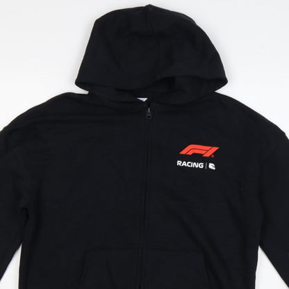 Marks and Spencer Boys Black 13-14 Years Formula 1 Full Zip Hoodie