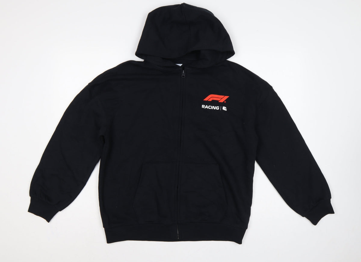 Marks and Spencer Boys Black 13-14 Years Formula 1 Full Zip Hoodie
