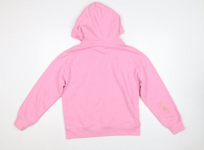 Levi's Women Pink S Pullover Hoodie Logo Cotton Hooded Kangaroo Pocket