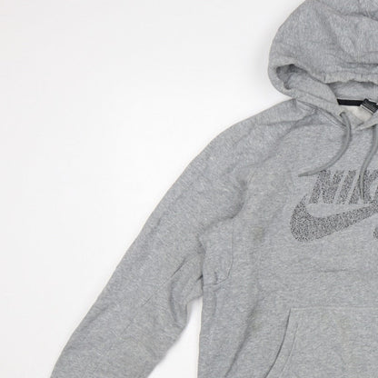 Nike SB Men’s Grey L Pullover Hoodie Logo Graphic Skateboarding Fleece