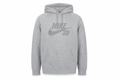 Nike SB Men’s Grey L Pullover Hoodie Logo Graphic Skateboarding Fleece