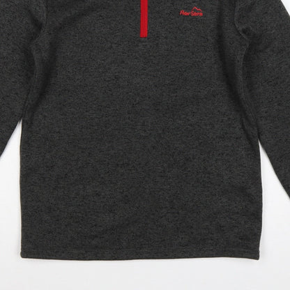 Peter Storm Boys Grey 13 Years 1/4 Zip Fleece Sweatshirt Hiking