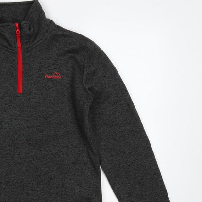 Peter Storm Boys Grey 13 Years 1/4 Zip Fleece Sweatshirt Hiking