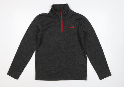 Peter Storm Boys Grey 13 Years 1/4 Zip Fleece Sweatshirt Hiking